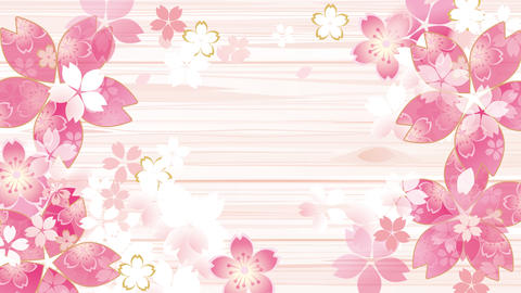 Clip art background of beautiful pink cherry blossoms