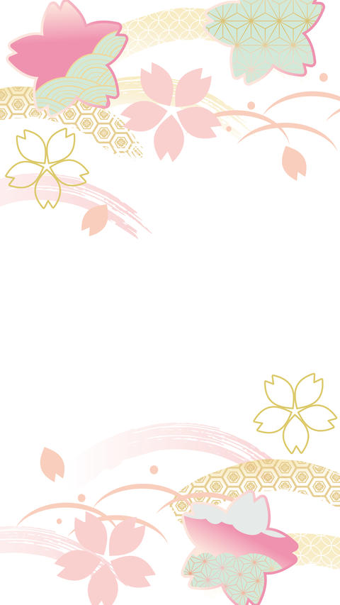 Clip art background of beautiful pink cherry blossoms