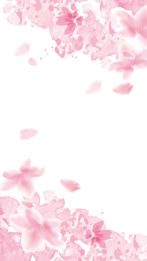 Clip art background of beautiful pink cherry blossoms