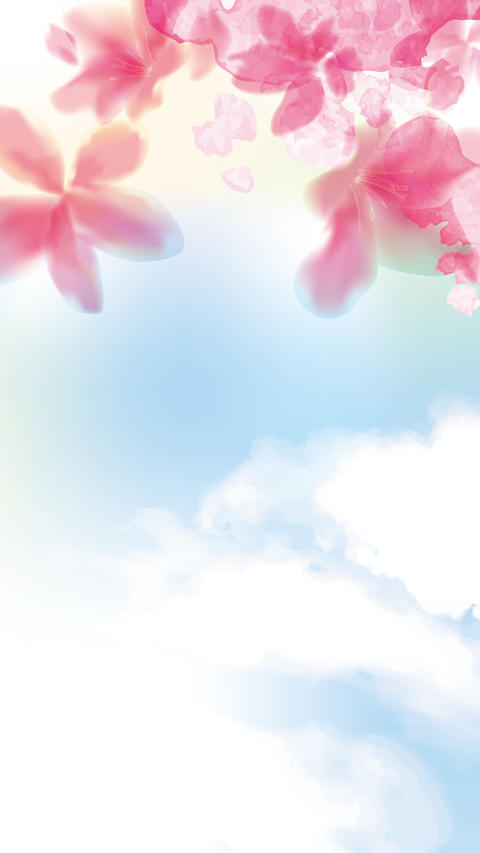 Clip art background of beautiful pink cherry blossoms