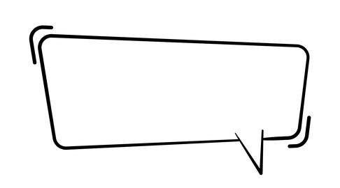 Squared Speech Bubble Comic Balloons with highlight (blank)