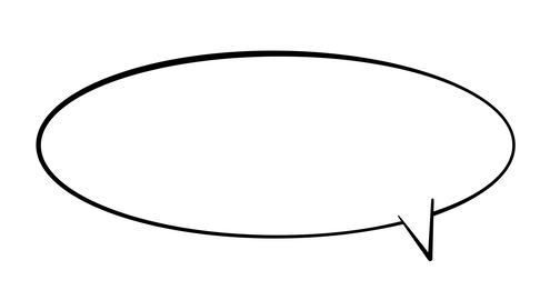 Oval Speech Bubble Comic Balloons (blank)