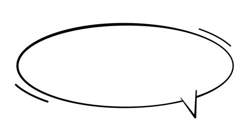 Oval Speech Bubble Comic Balloons with highlight (blank)