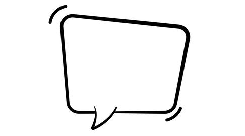 Squared Speech Bubble Comic Balloons with highlight (blank)