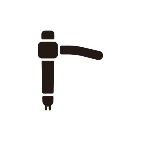 Turntable cartridge icon.Flat silhouette version