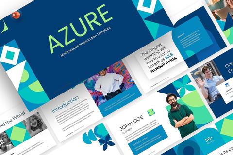 Azure Multipurpose PowerPoint Presentation template 42578257 ...