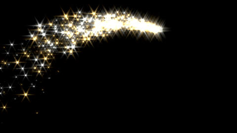 Magic sparkles fairy dust wand particle trail gold