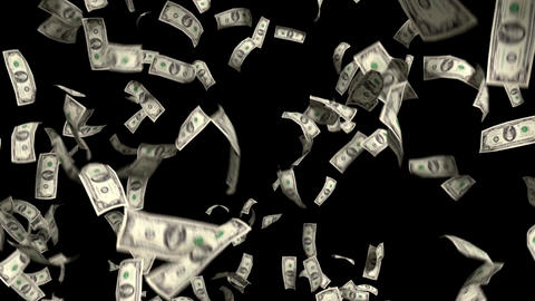 Money Falling Dollars Financial Win US Currency Ta