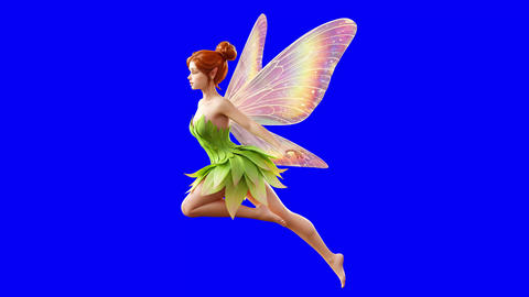 Fairy Flight Animation:chromakey Ready, Seamless loop