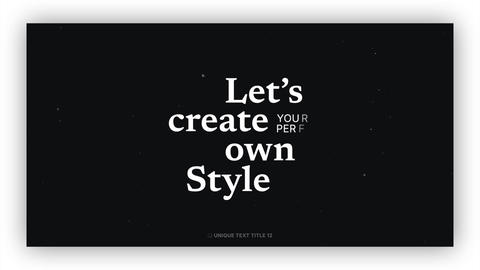 Unique Text Titles | After Effects