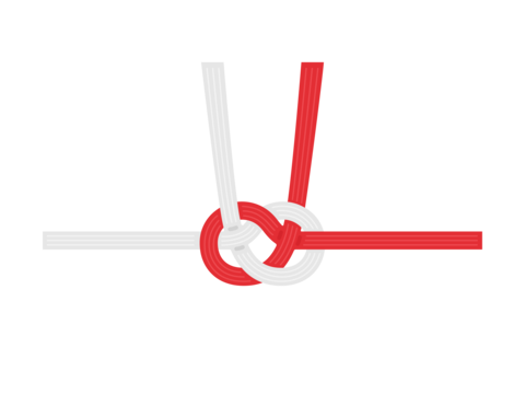 Illustration of red and white mizuhiki