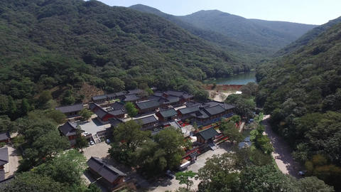 Korean temple located in the mountains