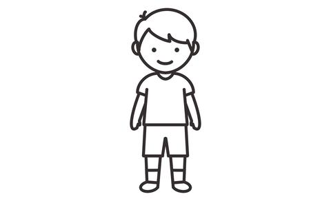 Simple boy icon Cute child pictogram illustration