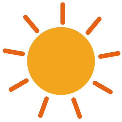 Sunny weather symbol animation