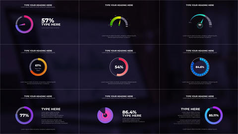 4k Gradient Pie Chart v1 After Effectsテンプレート 44156985 | MotionElements