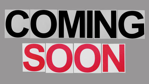 Pack Of 2 COMING SOON Stop Motion Paper Titles On Alpha