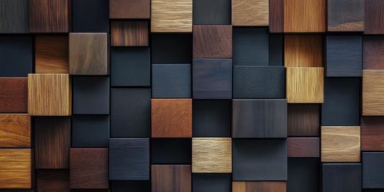 Abstract Wooden Texture Background with Geometric Patterns and Colors