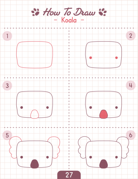 How to Draw Doodle Animal, Cartoon Character Step by Step Drawing Tutorial