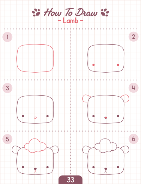 How to Draw Doodle Animal, Cartoon Character Step by Step Drawing Tutorial