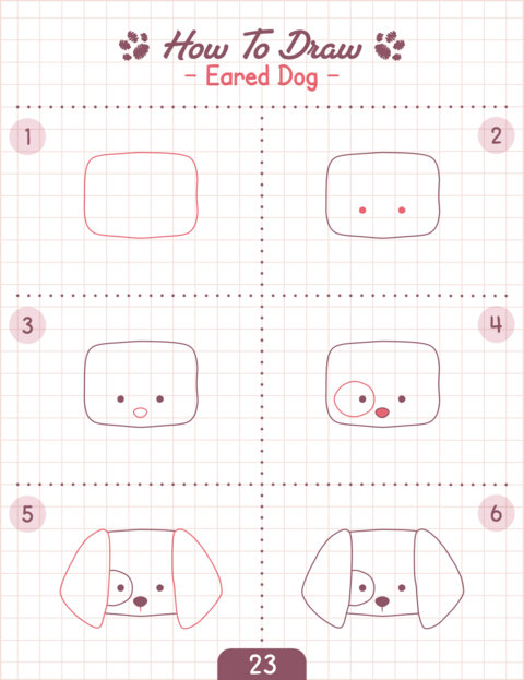 How to Draw Doodle Animal, Cartoon Character Step by Step Drawing Tutorial