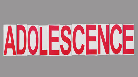 Pack Of 2 ADOLESCENCE Stop Motion Paper Titles On Alpha