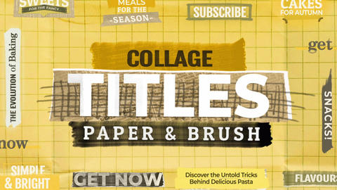 Collage Paper Brush Titles