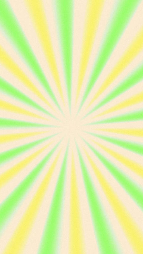 Green and Yellow, soft retro sunburst loop backgroun
