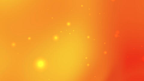 Orange and yellow gradient background features small bright spots