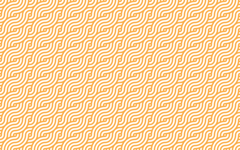 Yellow wave arc pattern in seamless retro design
