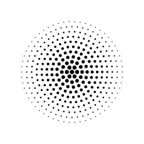 Halftone circular dot pattern design