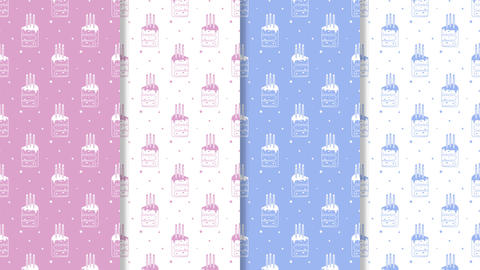 4 festive cake pattern set