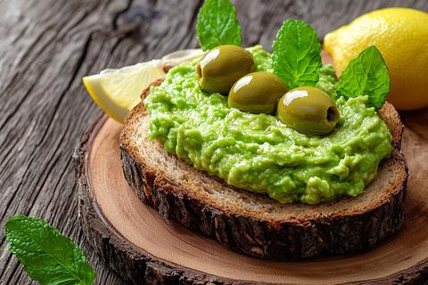 Guacamole avocado sandwich. Generative Ai image