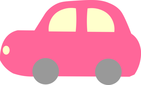 赤い車のシンプルイラスト乗り物