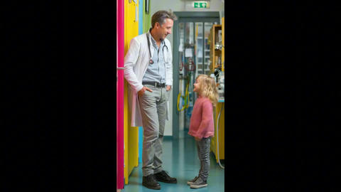 Professional pediatrician doctor in hospital providing compassionate healthcare