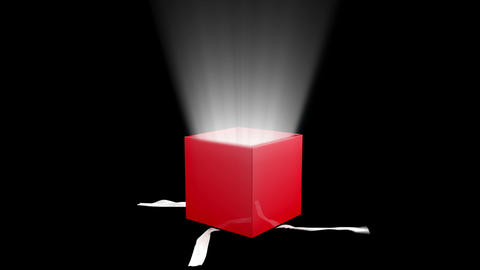 Gift Box Opens and light shine