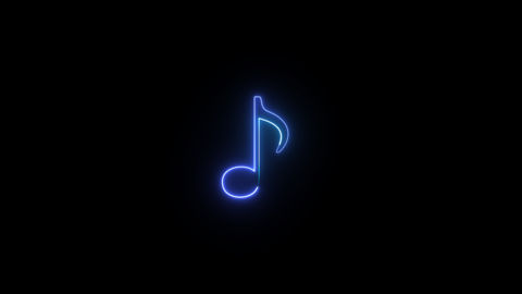 Musical Notes Animated Background Flying Musical Notes Alpha Channel. 4K Resolution