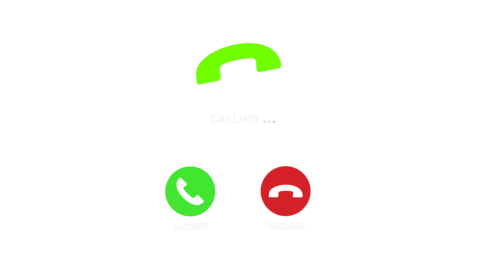 Incoming Call Ring Icon Animation Alpha Transparent 4K