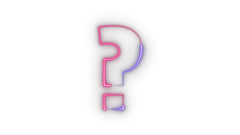 Question Mark Symbols Moving Animation Alpha Channel Background 4K