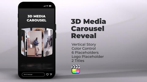 3D Media Carousel Reveal for Final Cut Pro