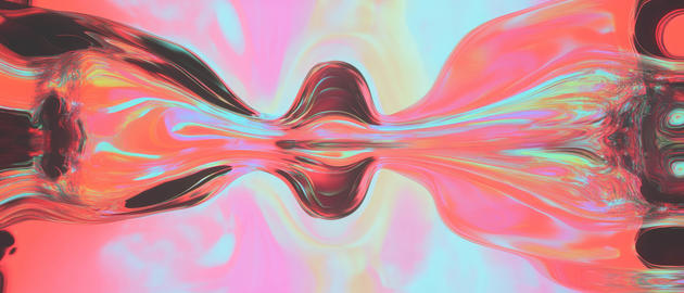 Abstract sound waves and patterns create dynamic visual art experience