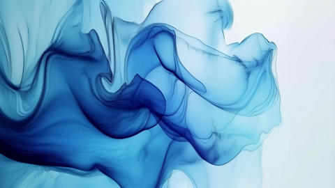 Stunning and Elegant Blue Fluid Abstract Art Beautifully Depicted in Smooth