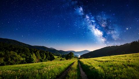 Summer night sky