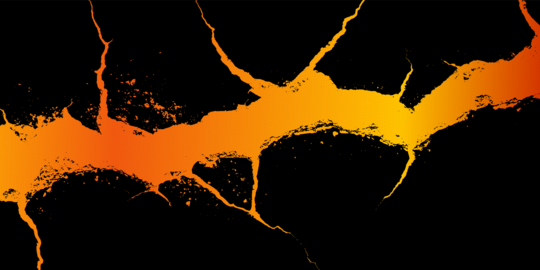 Lava crack reveals fiery veins of molten earth in a breathtaking display of