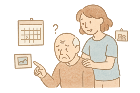 dementia elderly and caregiver watercolor illustration transparent PNG