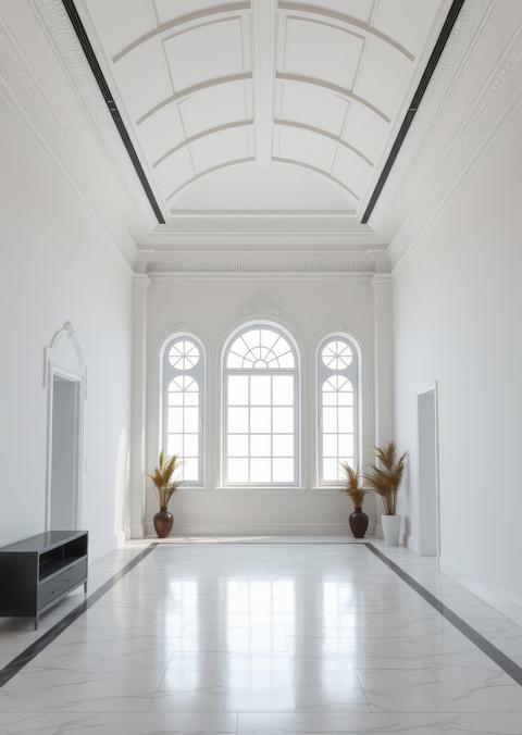 White room Empty room interior design Ultra realistic Photorealistic