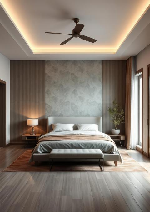 From inside interior of bedroom Empty room interior design Ultra realistic Photorealistic