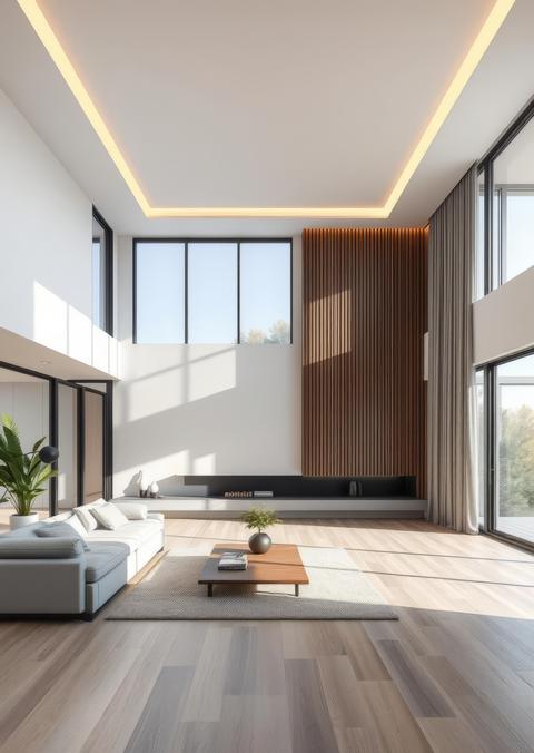Home interior of a modern house Empty room interior design Ultra realistic Photorealistic