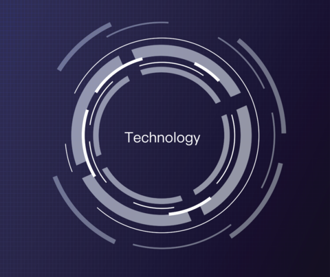 Abstract technology background with Bright circle and shine ligh