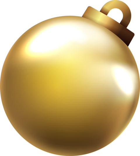Chiristmas 3D realistic ornament decoration luxury golden bauble ball