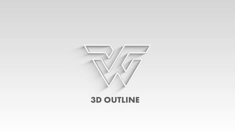 3D Stroke Animation Horizontal Logo Reveal MOGRT 157